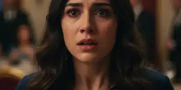 Personaje sorprendido por un giro argumental inesperado en una serie española