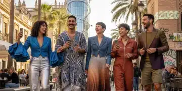 Micro-influencers españoles redefiniendo la moda en las calles de una ciudad vibrante.
