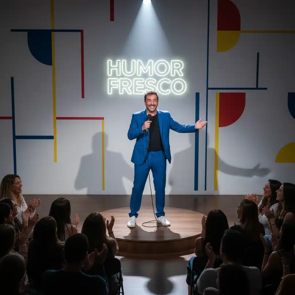Comediante español actuando en vivo con humor fresco y actual