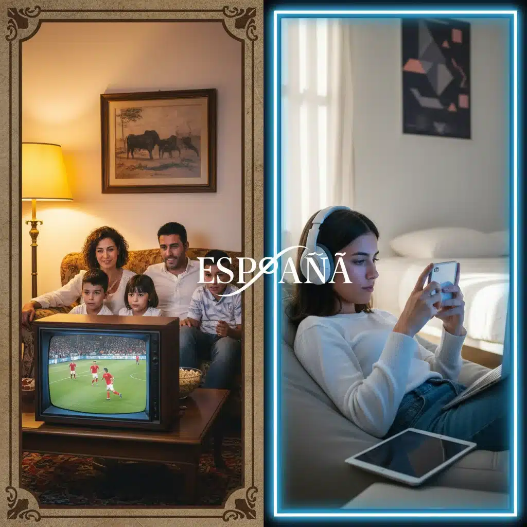 Comparación de consumo de TV tradicional y plataformas de streaming en España