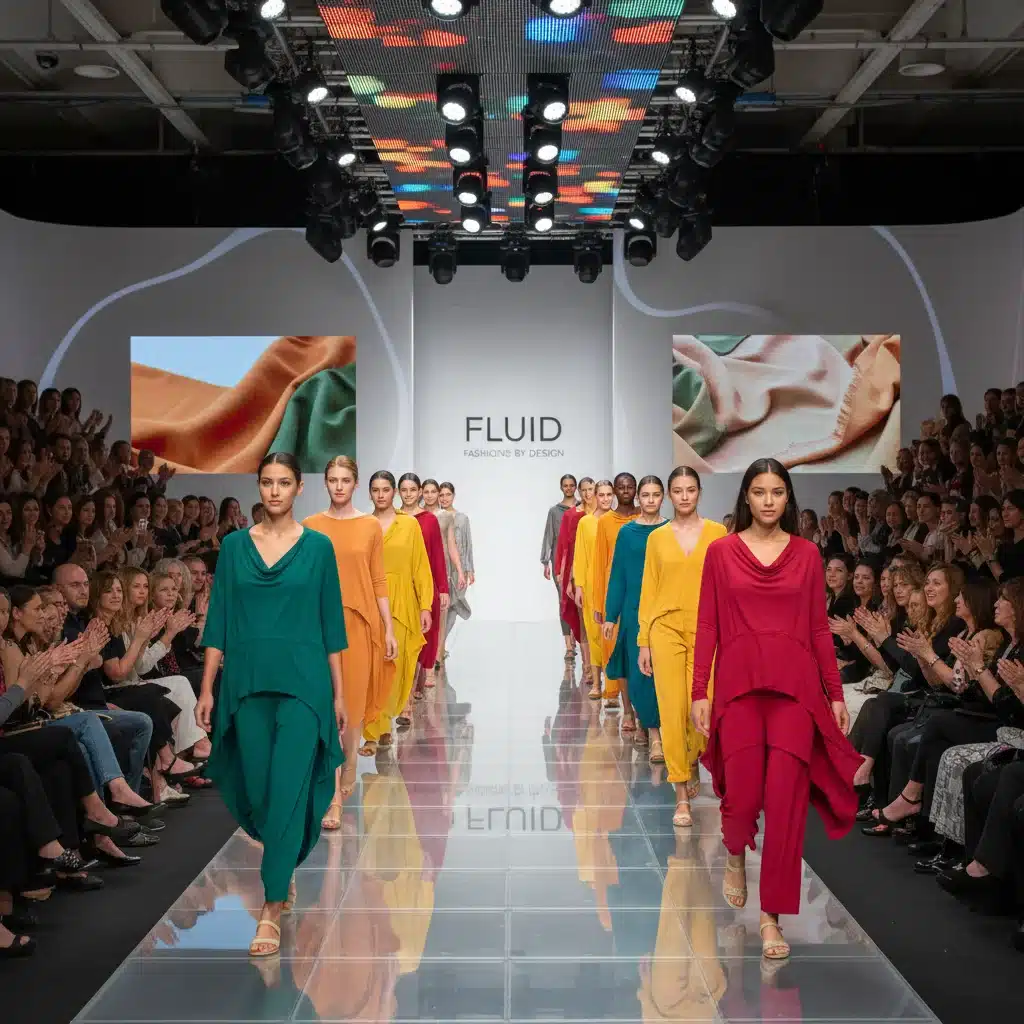 Desfile de moda inclusiva con modelos de diversos cuerpos en pasarela