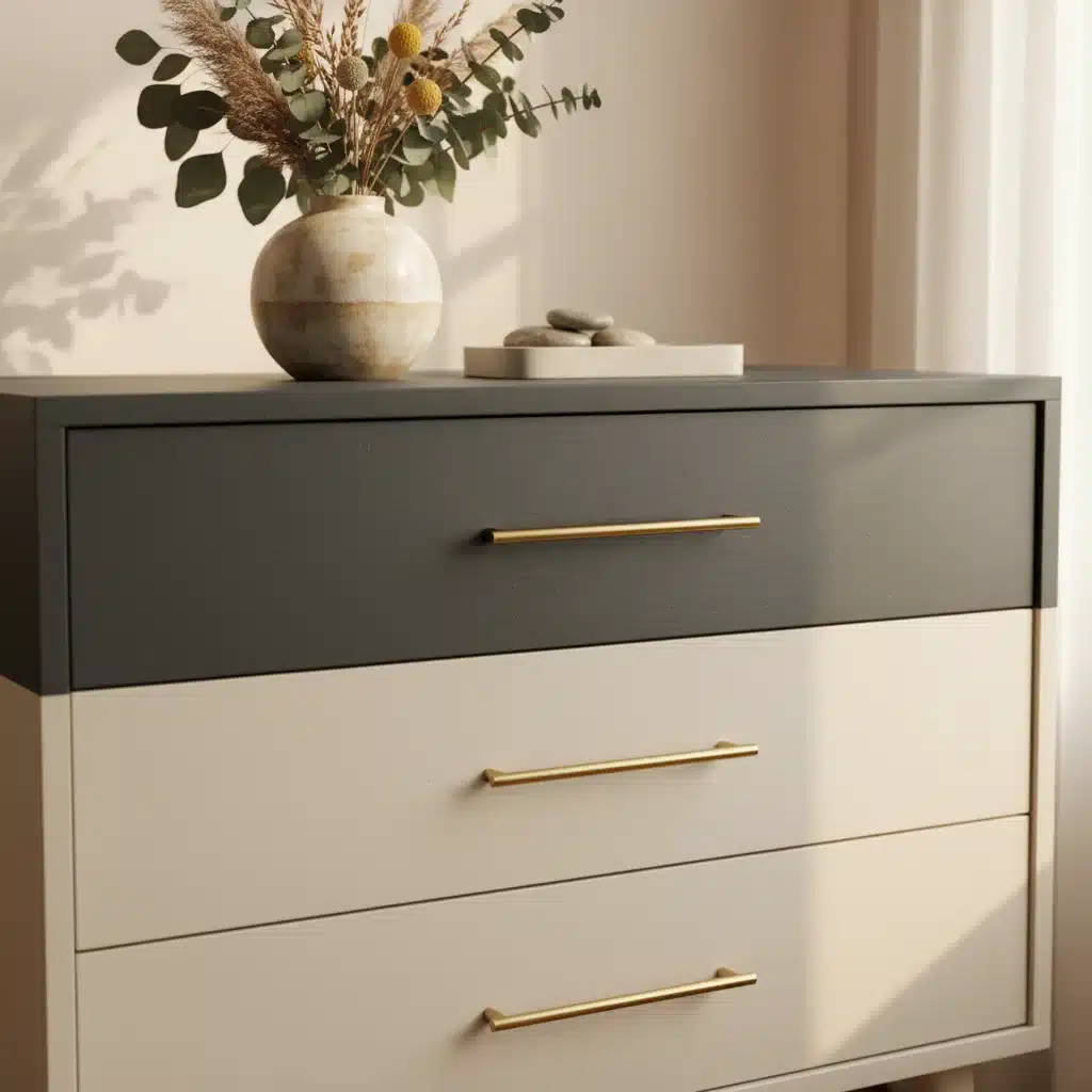 Mueble reciclado DIY con estilo moderno y asas minimalistas