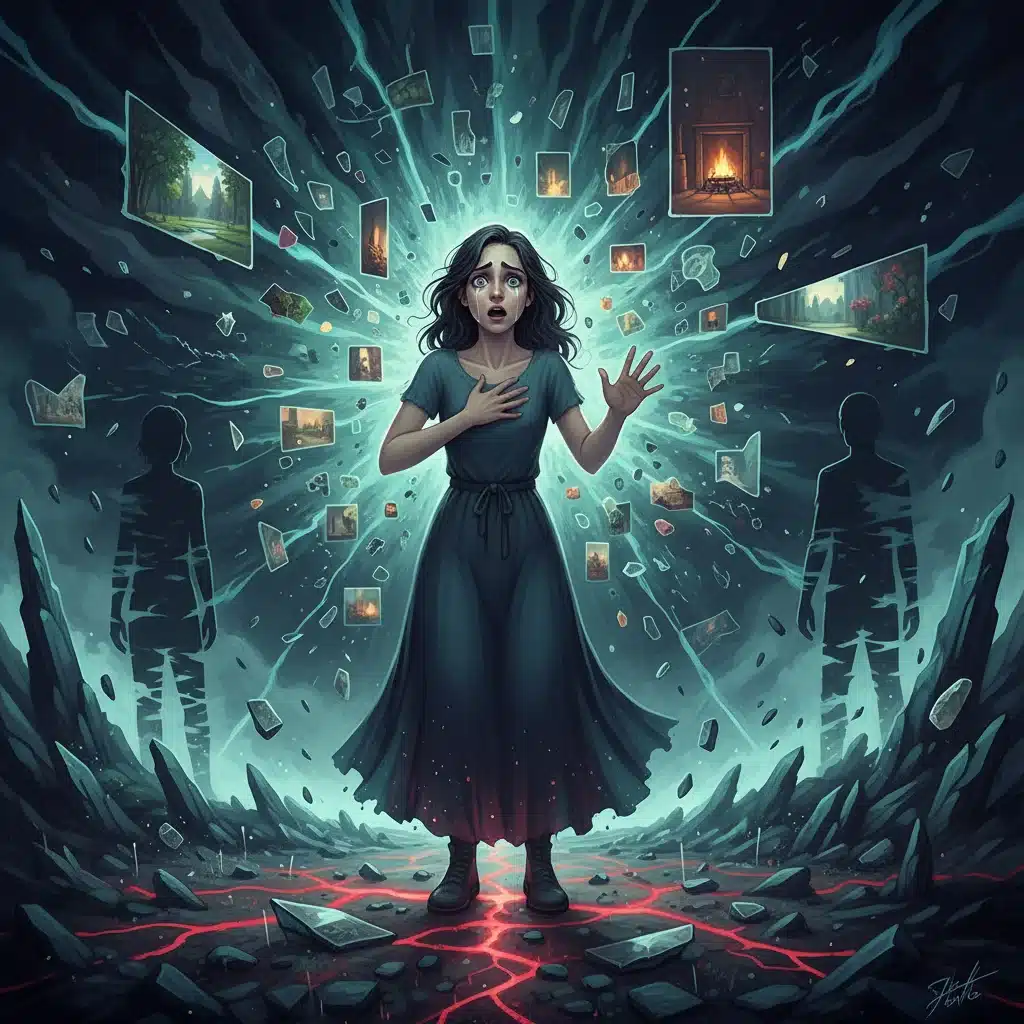 Personaje de 'La Sombra del Canto' con expresión de shock, reflejando el impacto emocional del giro.